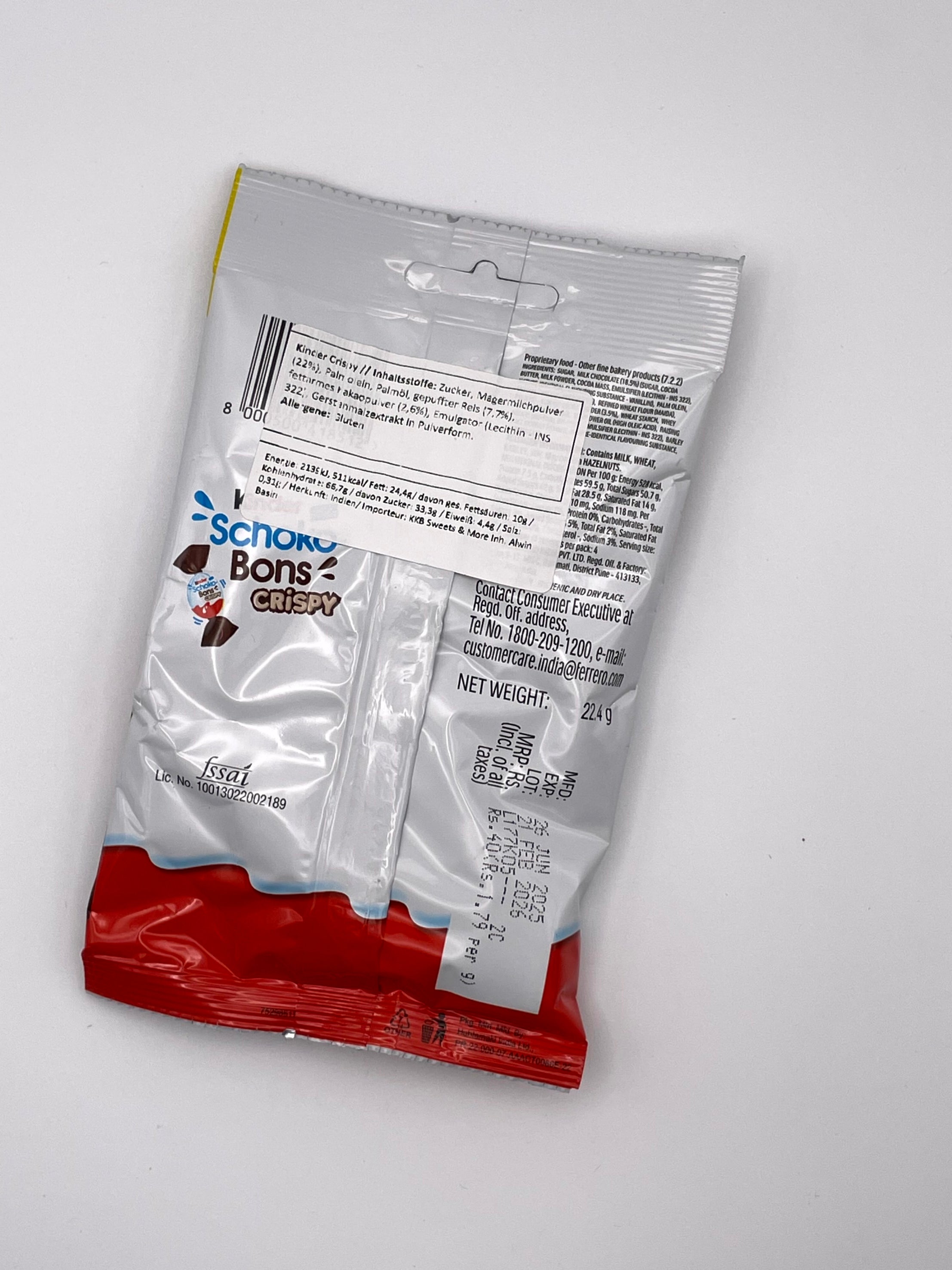 Kinder Schoko-Bons Crispy 4 Stk (24 g)