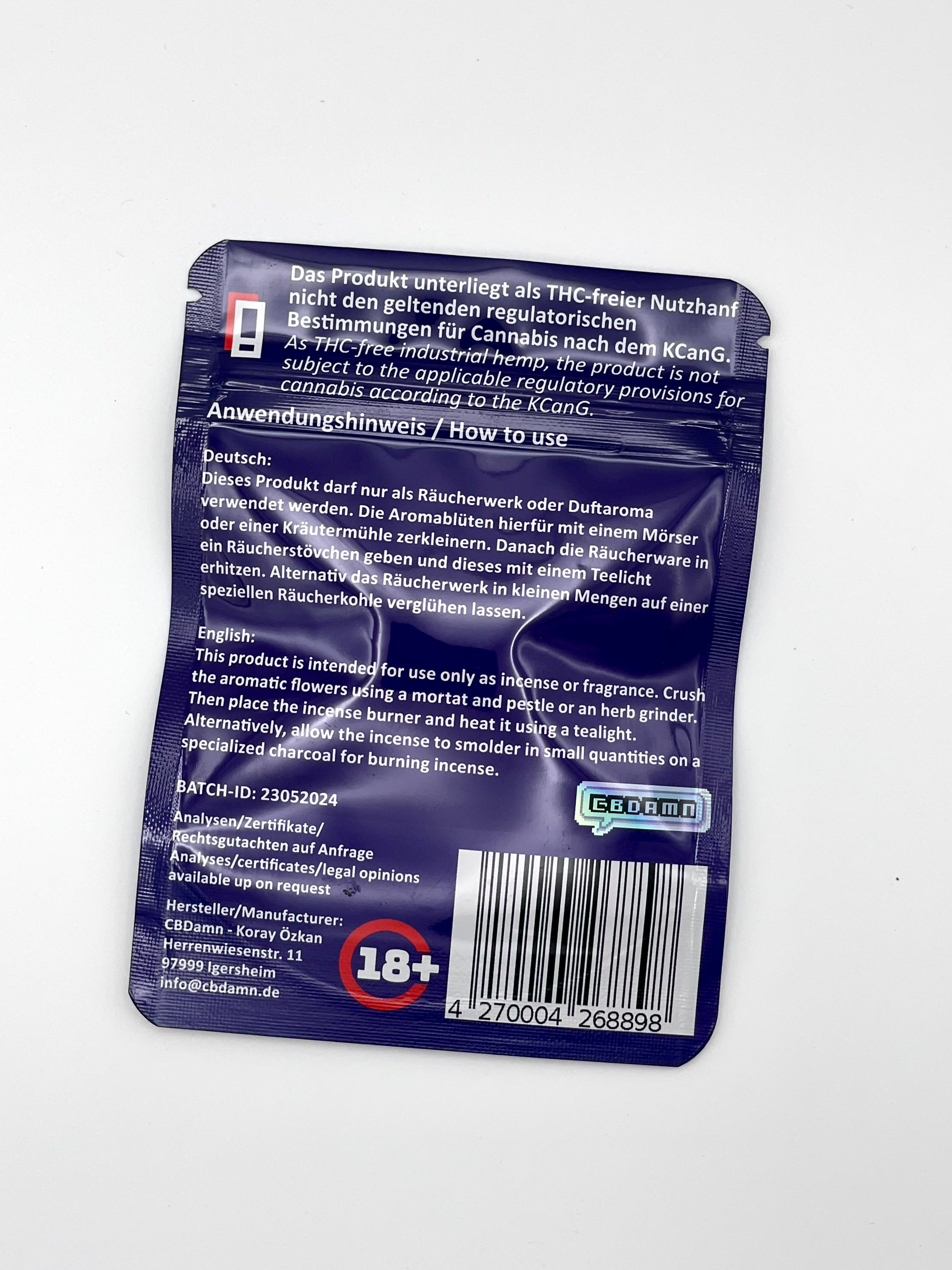 CBDamn – Amnesia Haze (CBD Blüten 20% CBD / 0% THC)