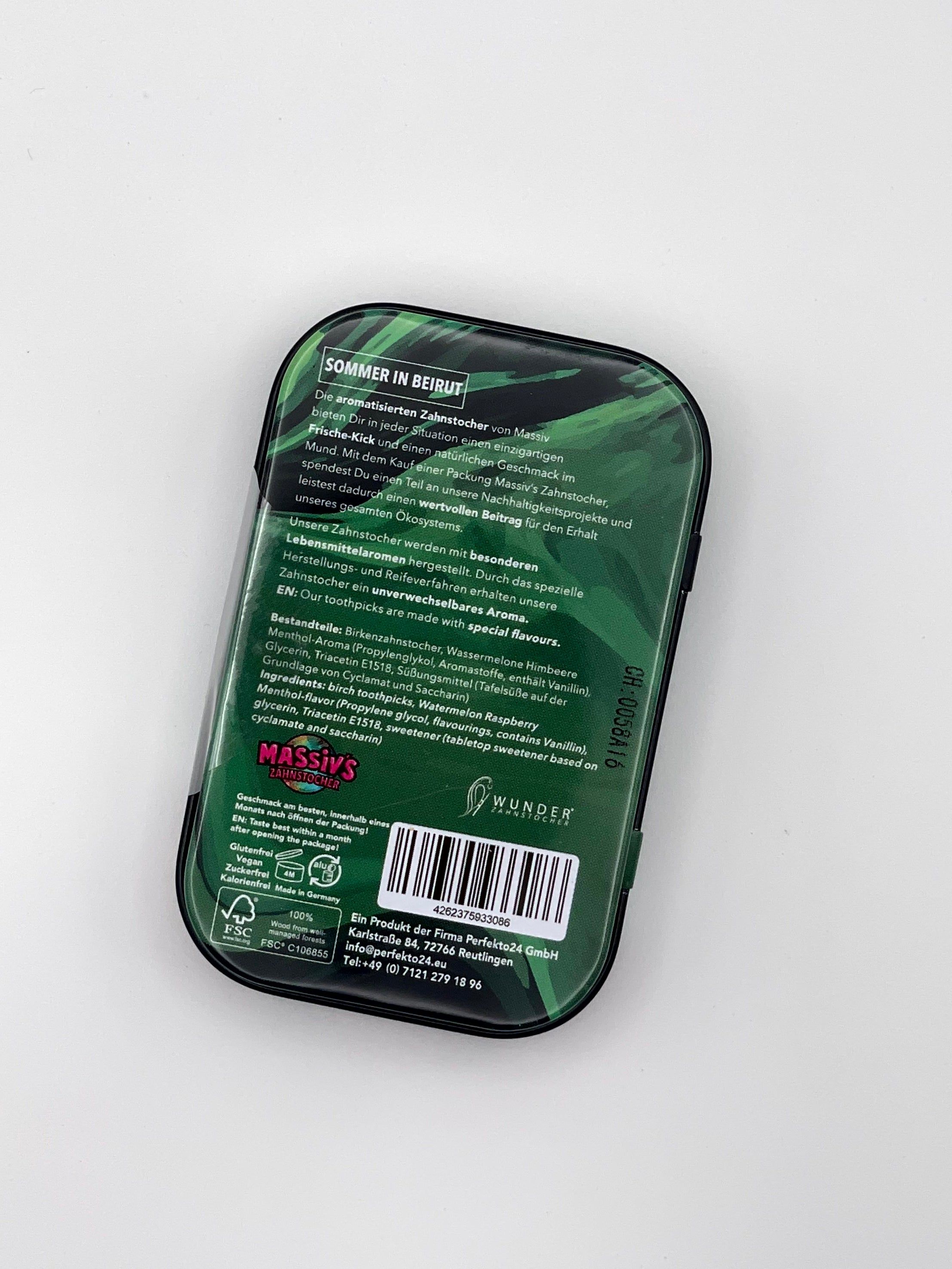 Massiv’s Zahnstocher – Sommer in Beirut (Watermelon Raspberry Ice, 100 Stk.)