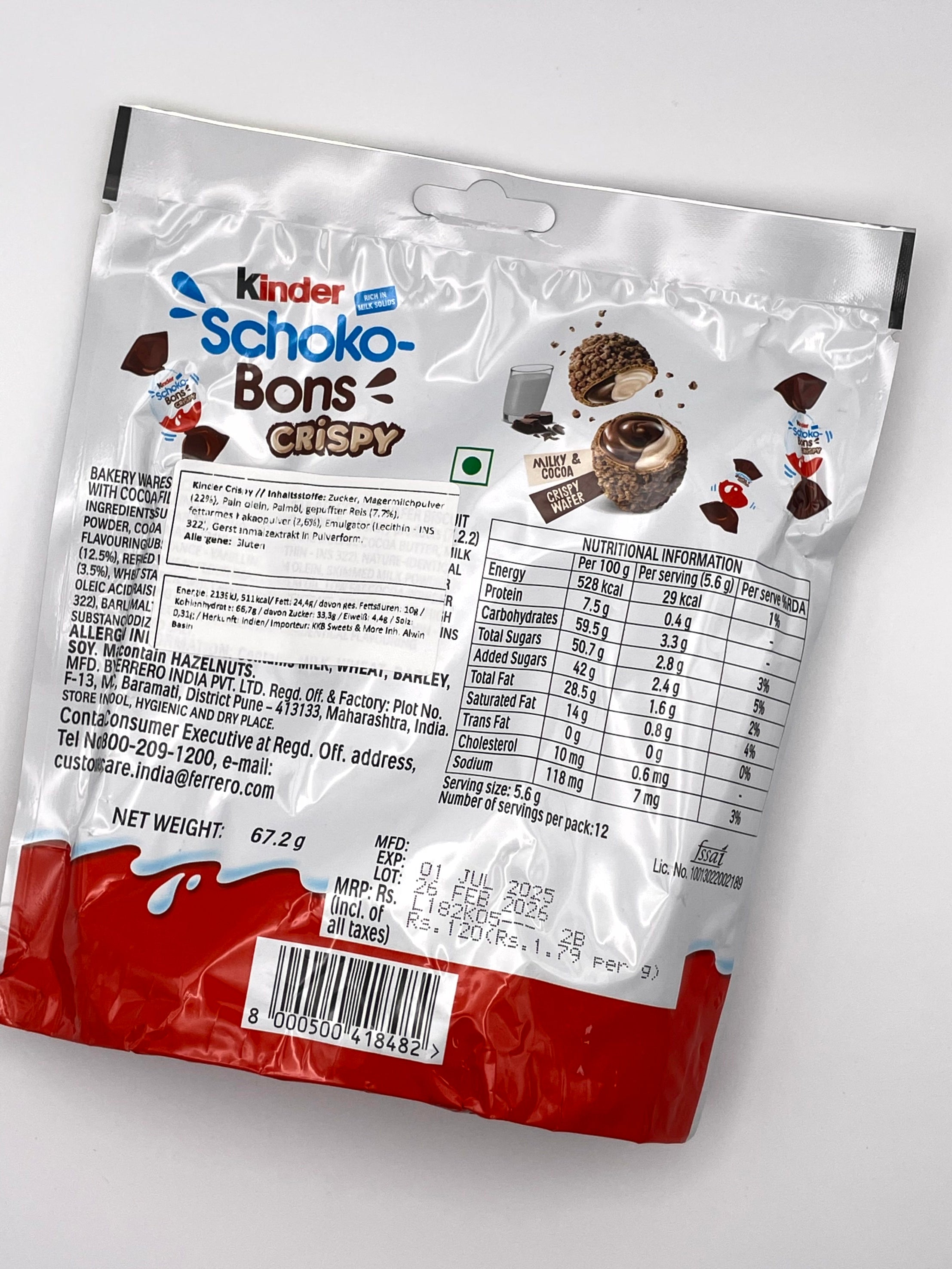 Kinder Schoko-Bons Crispy 12 Stk (67,2 g)
