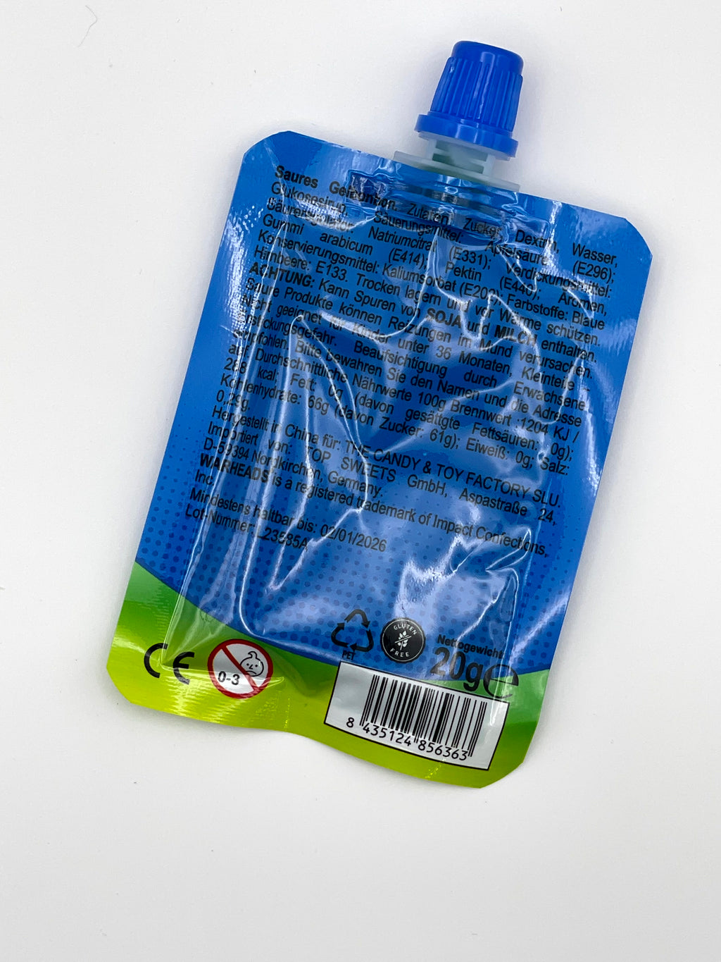 Warheads Super Sour Gel – Blue Raspberry (20 g)