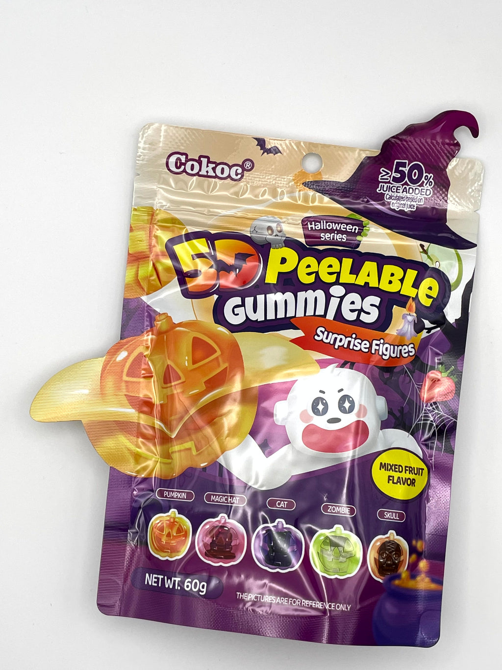 Cokoc Peelable Gummies - Halloween Series 5D Surprise Figures - 60g