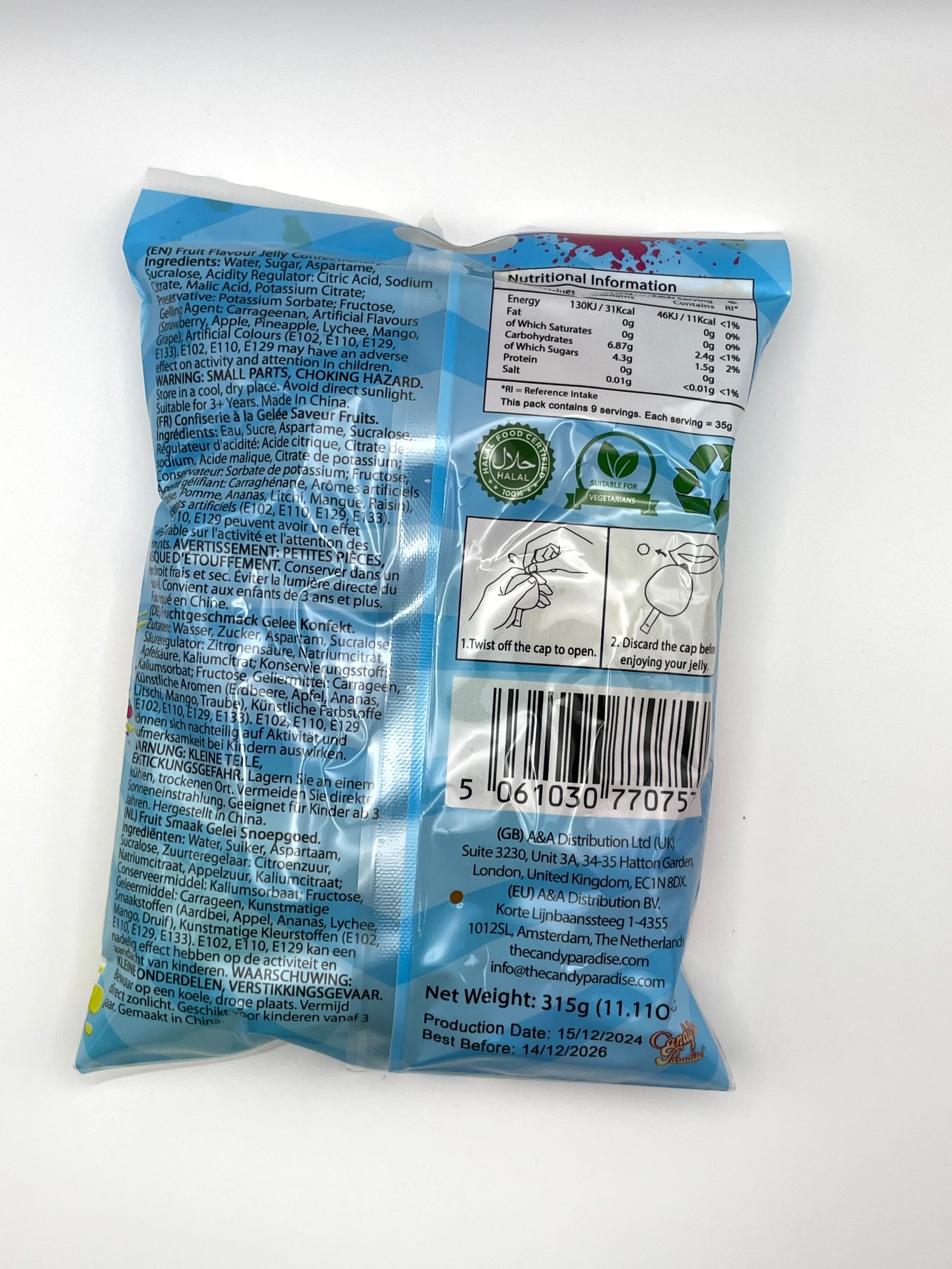 Sour Candy Paradise – Vortex Jelly Pops (315 g)