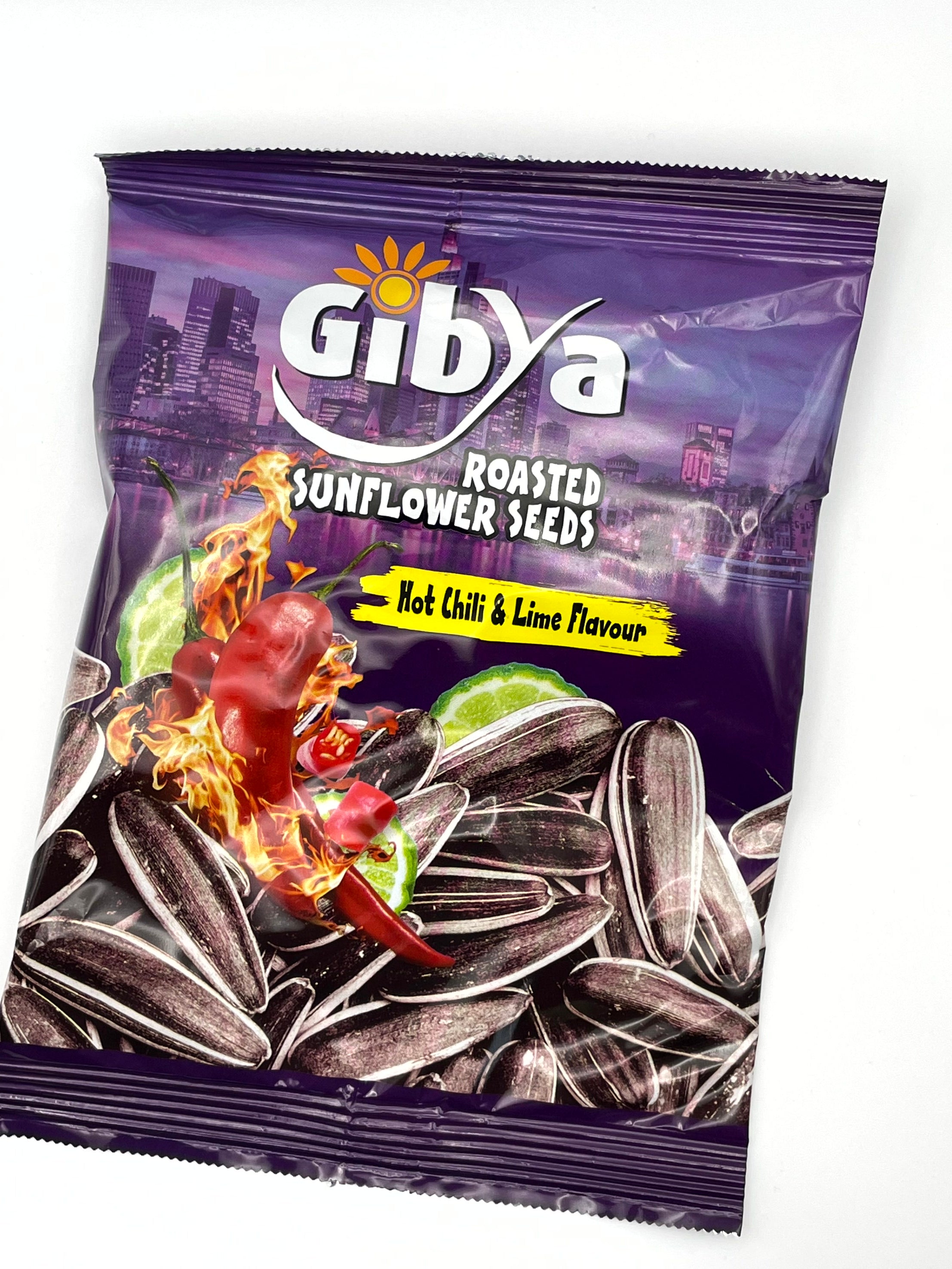 Gibya Geröstete Sonnenblumenkerne - Hot Chili & Lime 100g