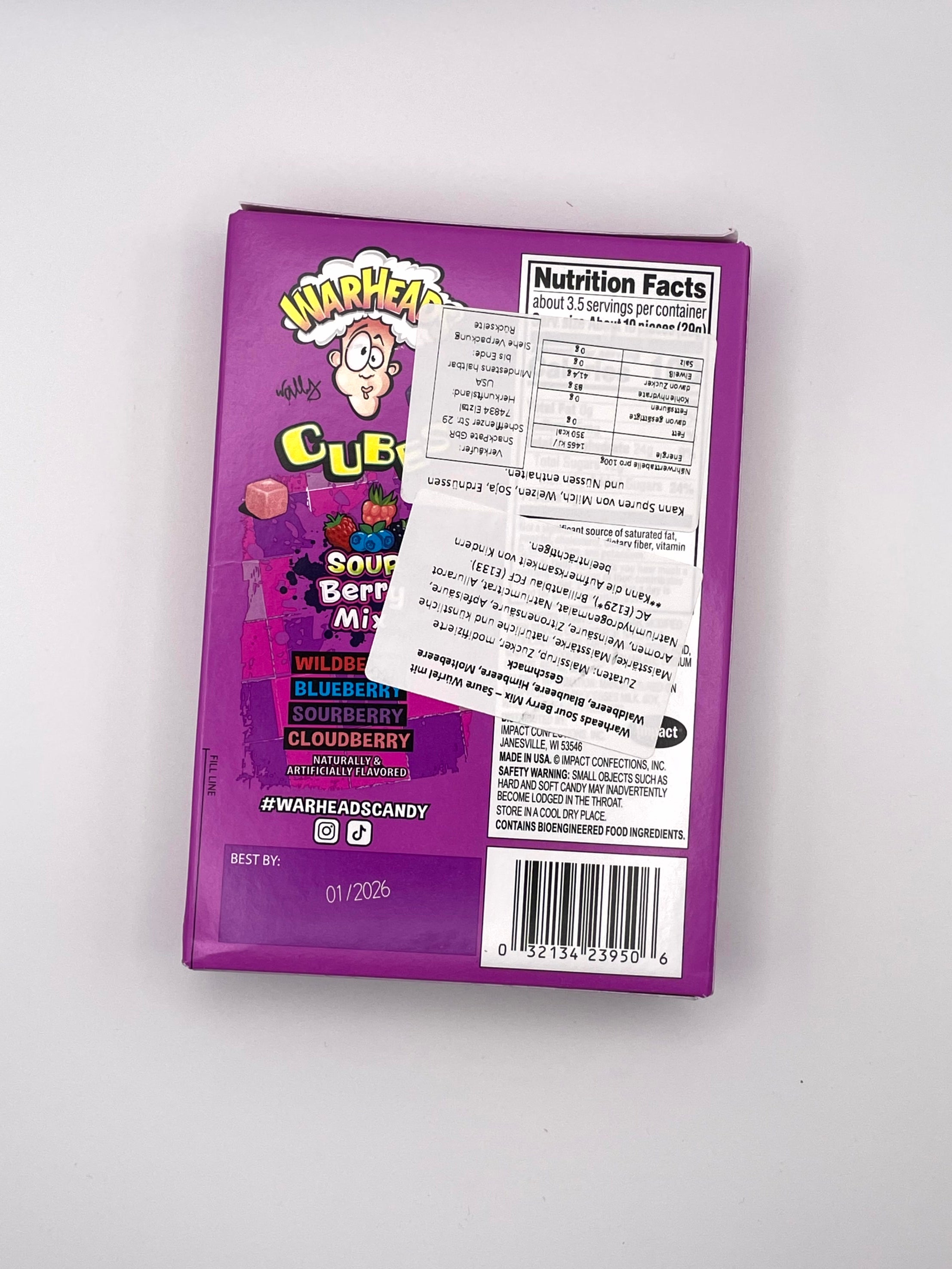 Warheads Cubes Sour Berry Mix – Saure Kaubonbons (99 g)