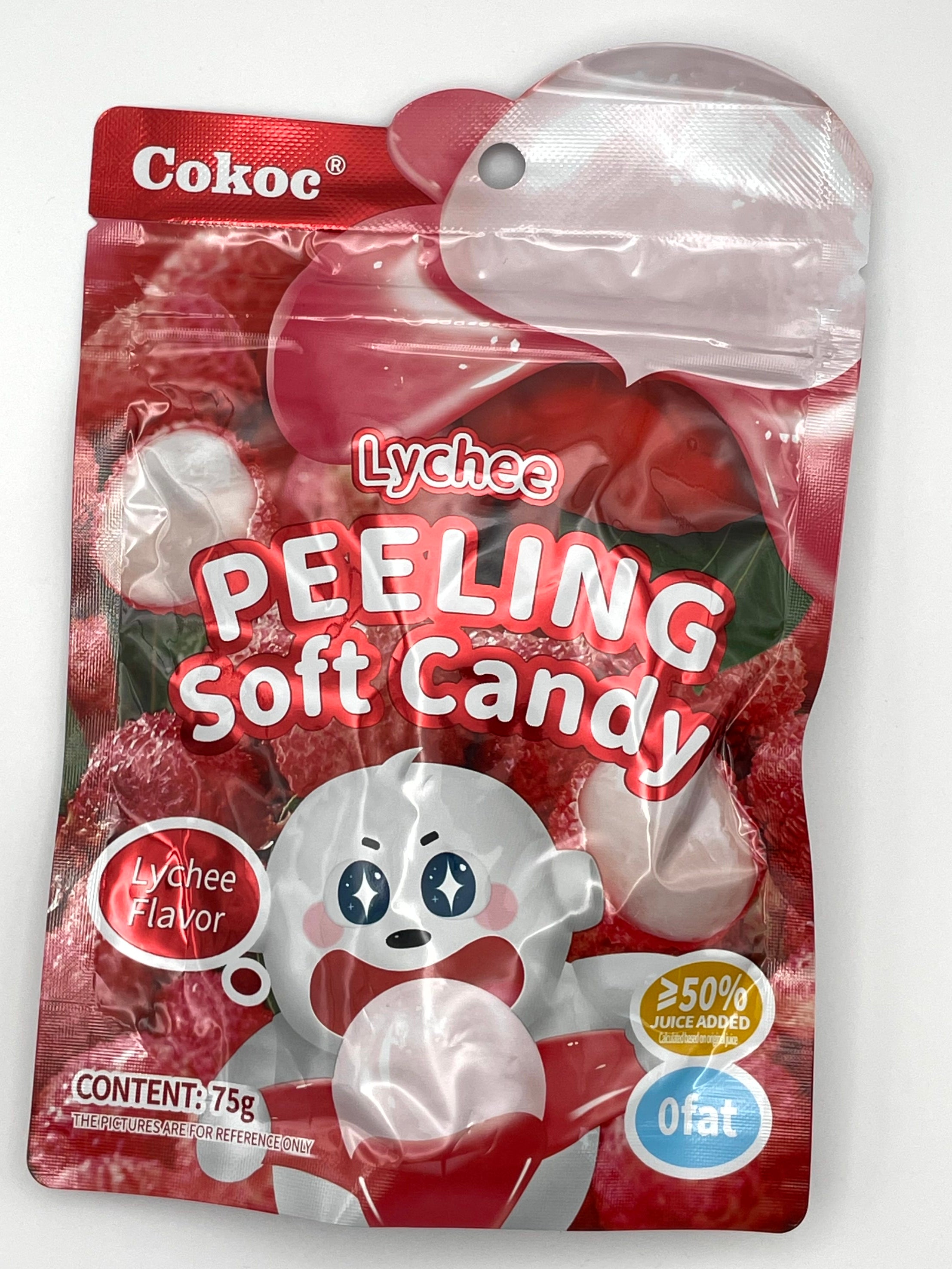 Cokoc Peeling Soft Candy – Lychee Flavor 75 g