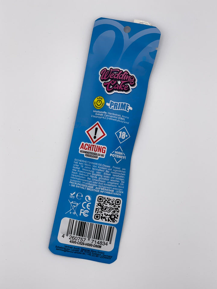Only Grams PRIME Wedding Cake CBD Vape
CBD Vape Wedding Cake 96 Prozent Superior Blend
Only Grams Wedding Cake Vape Sativa
